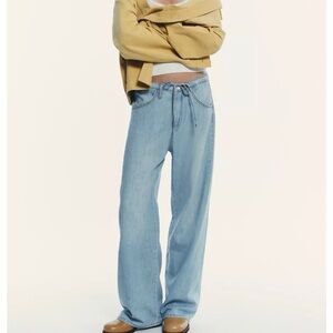Zara Light Blue Flare Jeans
